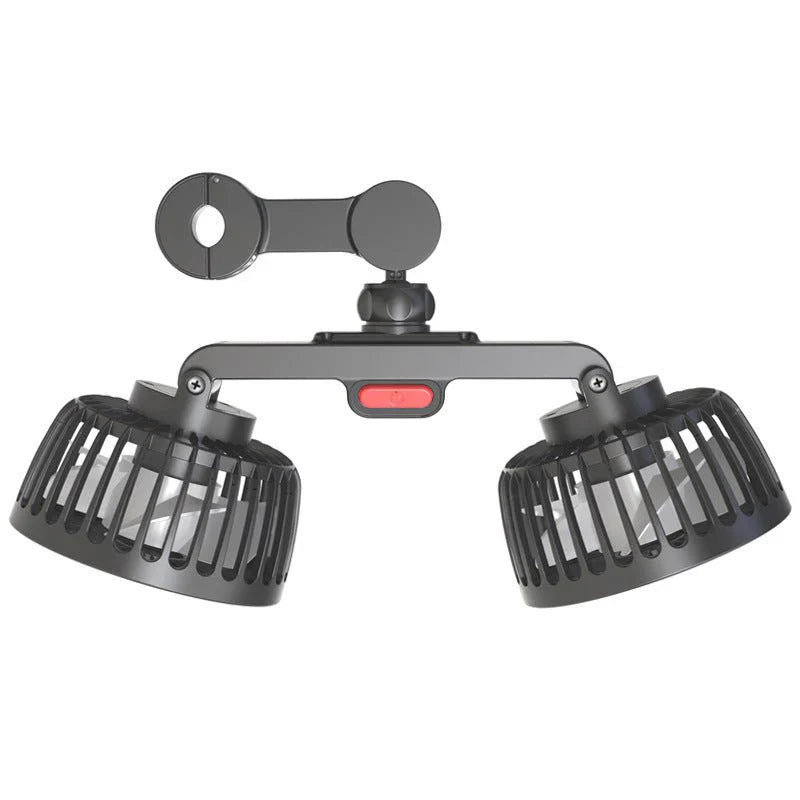 UltraCool 12V/24V Rear Car Fan Heavy-Duty Wind Power with Full Angle Adjustment