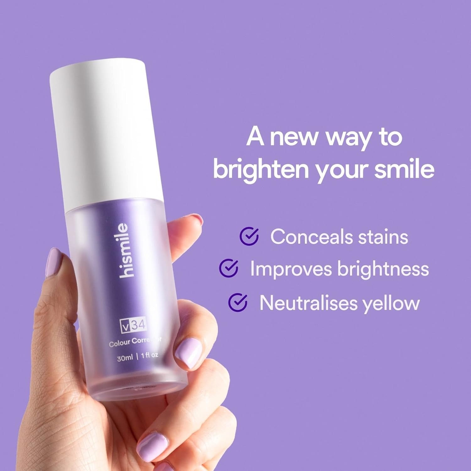 Hismile V34 Instant Teeth Brightening  Colour Corrector for a Radiant Smile