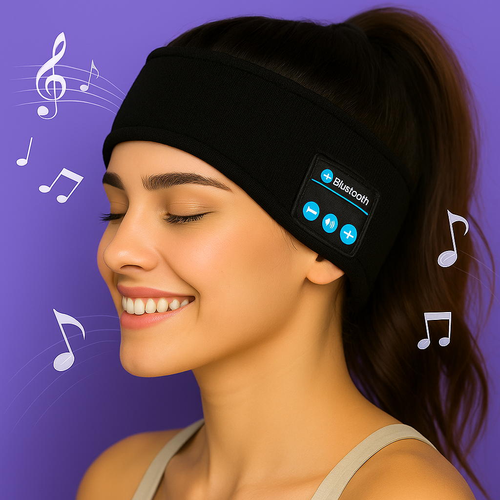 Wireless Music Headband – Bluetooth Sleep Headphones with Built-in Stereo Speakers