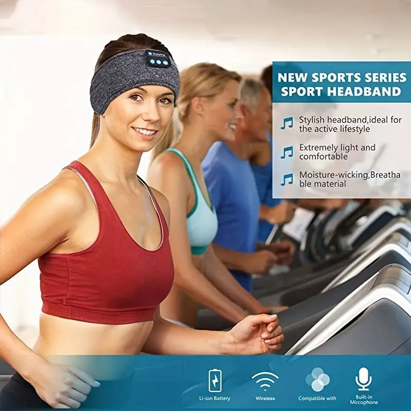 Wireless Music Headband – Bluetooth Sleep Headphones with Built-in Stereo Speakers