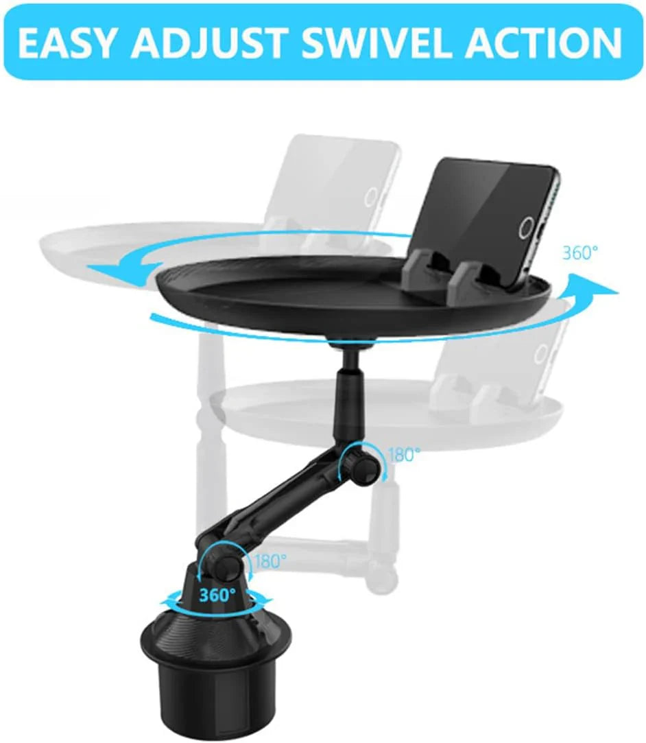 Cup Holder Food Tray Eat & Drink Comfortably On the Go