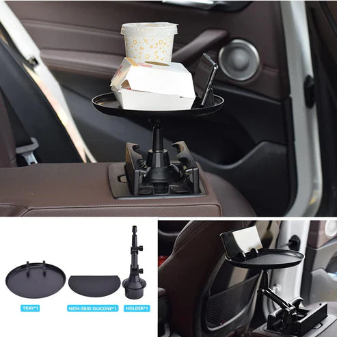 Cup Holder Food Tray Eat & Drink Comfortably On the Go