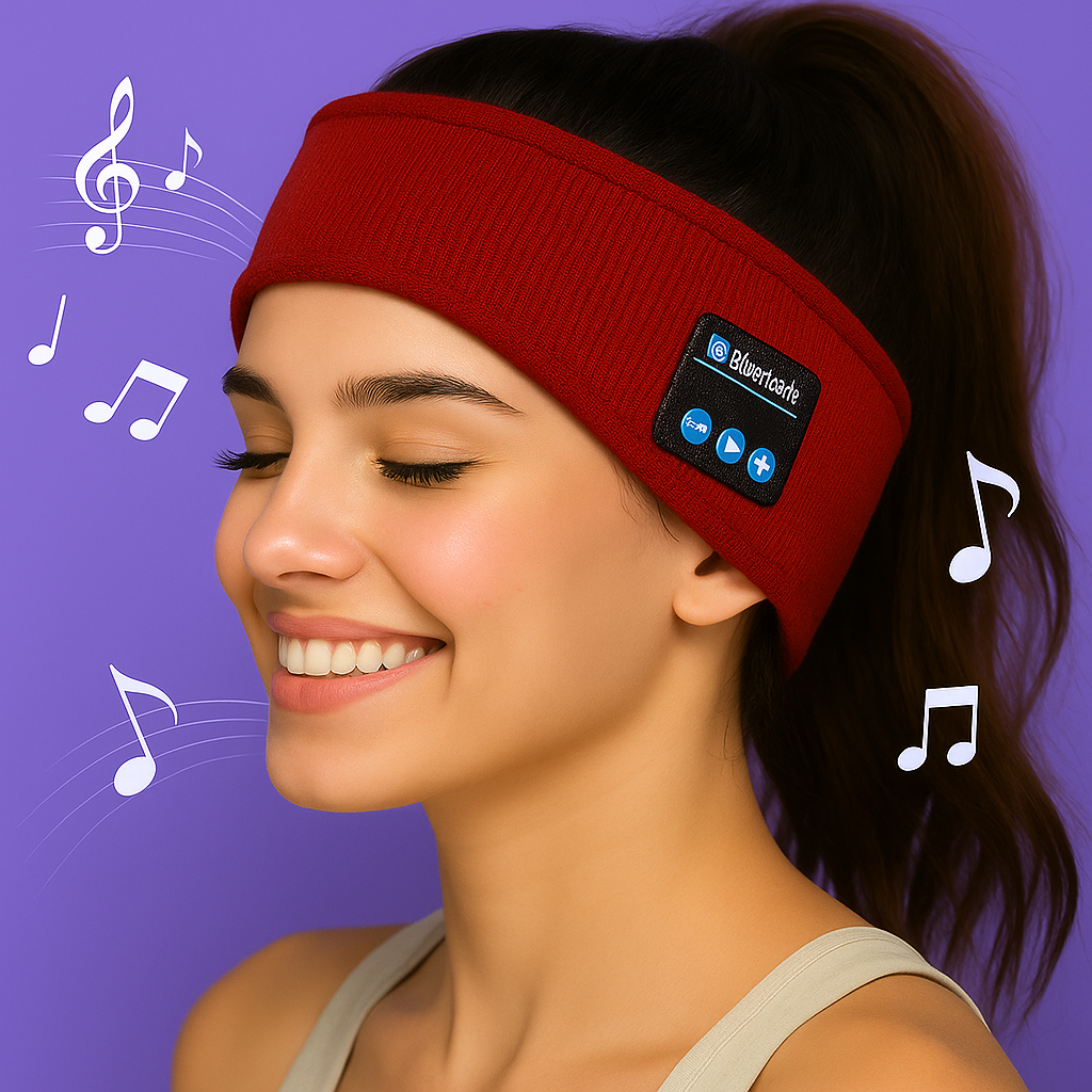 Wireless Music Headband – Bluetooth Sleep Headphones with Built-in Stereo Speakers