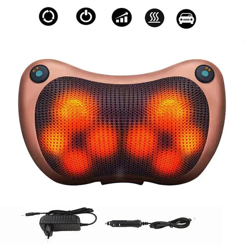 Electric Neck & Body Massage Pillow  Deep Kneading Relief for Home, Office & Travel