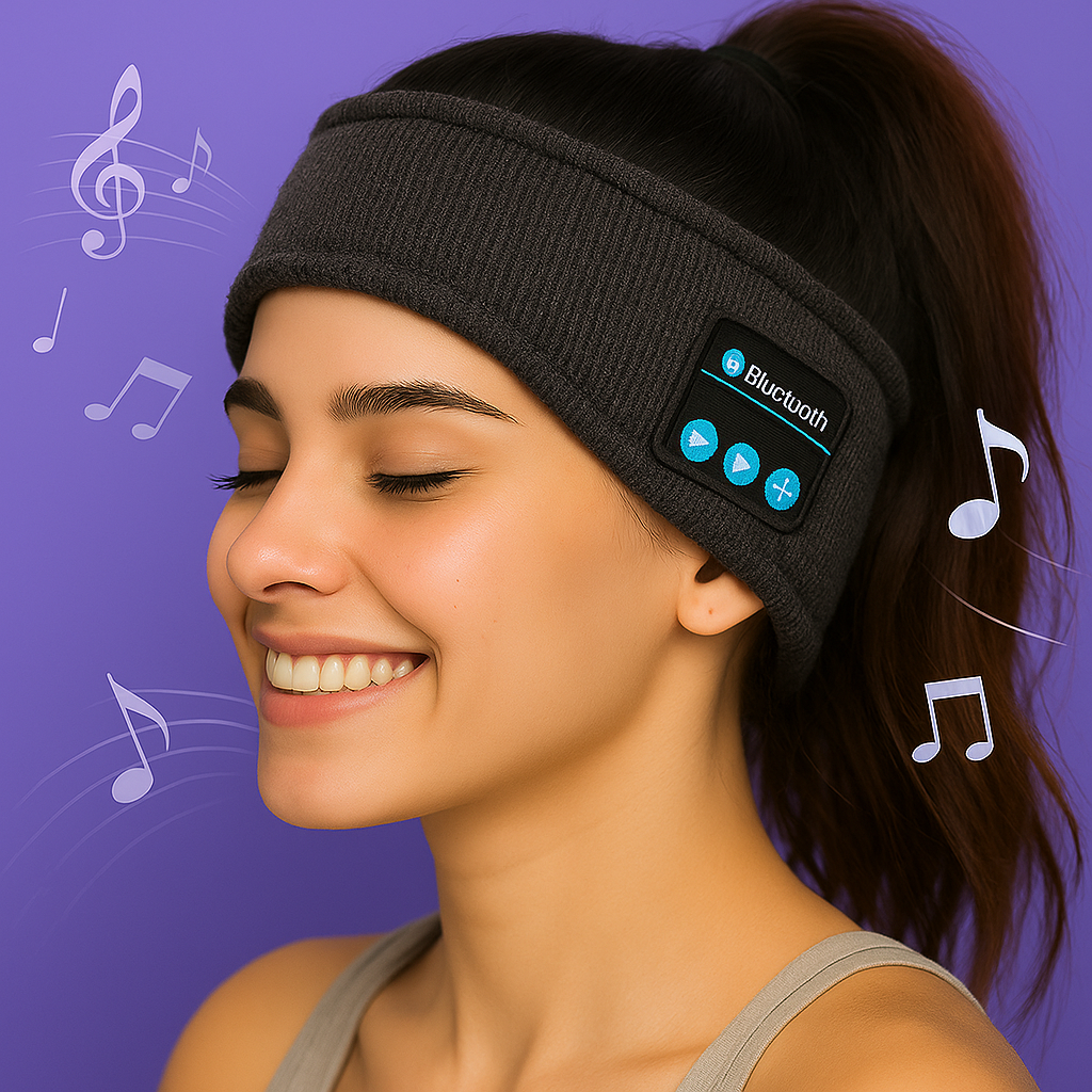 Wireless Music Headband – Bluetooth Sleep Headphones with Built-in Stereo Speakers