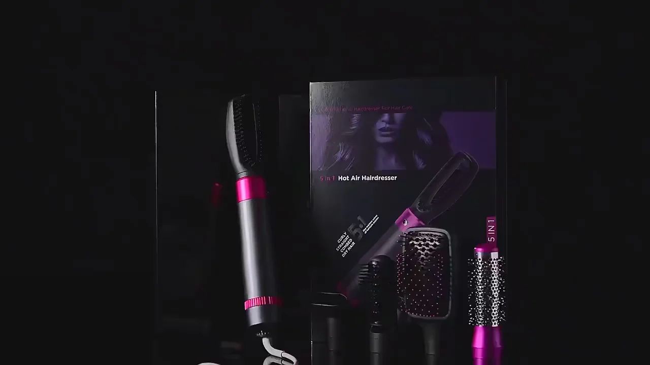 5 in 1 Hot Air Brush Hair Dryer, Volumizer & Styler for Salon-Quality Results at Home