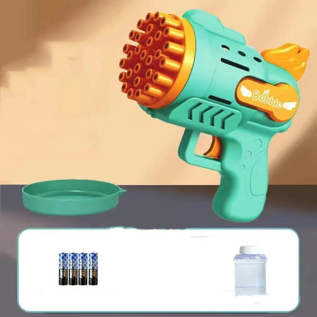 Luminous Gatling Bubble Gun Electric Bubble Blaster Toy for Kids