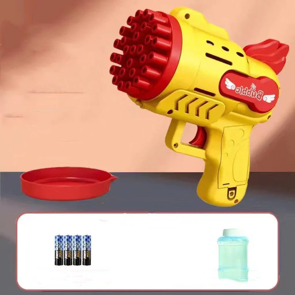 Luminous Gatling Bubble Gun Electric Bubble Blaster Toy for Kids