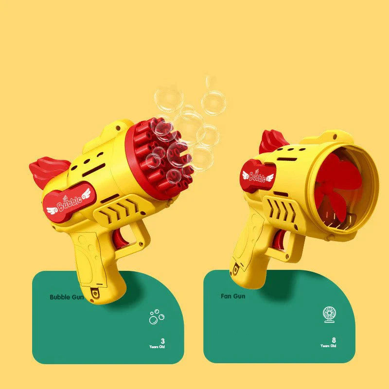 Luminous Gatling Bubble Gun Electric Bubble Blaster Toy for Kids