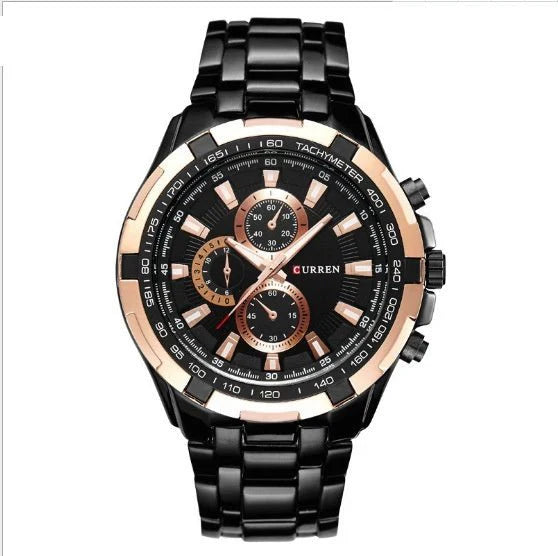 Men’s Business Quartz Watch – Elegant Timepiece with Stainless Steel Belt