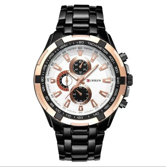 Men’s Business Quartz Watch – Elegant Timepiece with Stainless Steel Belt