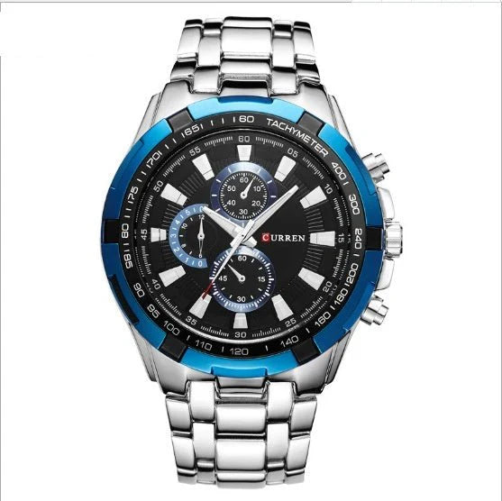 Men’s Business Quartz Watch – Elegant Timepiece with Stainless Steel Belt