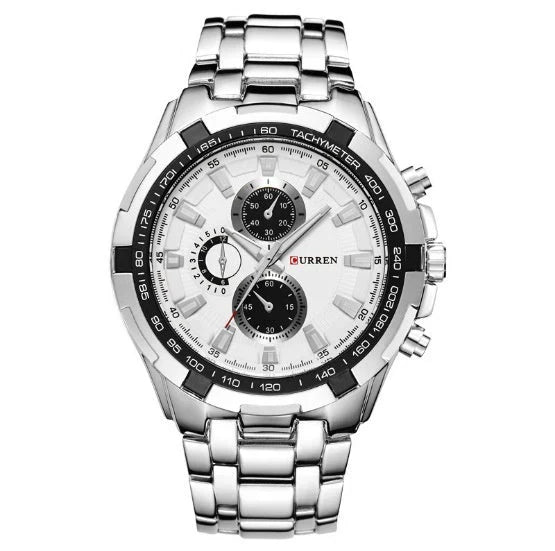 Men’s Business Quartz Watch – Elegant Timepiece with Stainless Steel Belt