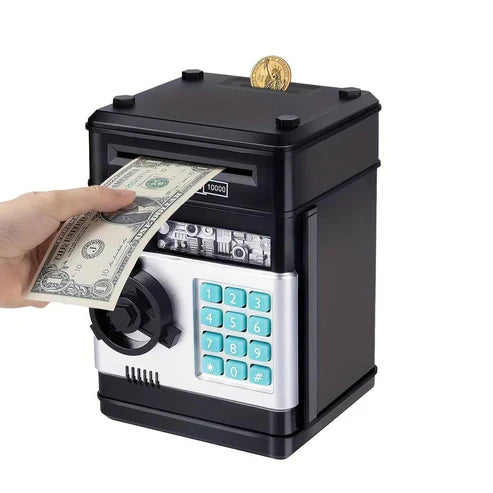 Smart Electronic Safe Piggy Bank for Kids Password & Coin Deposit ATM Style