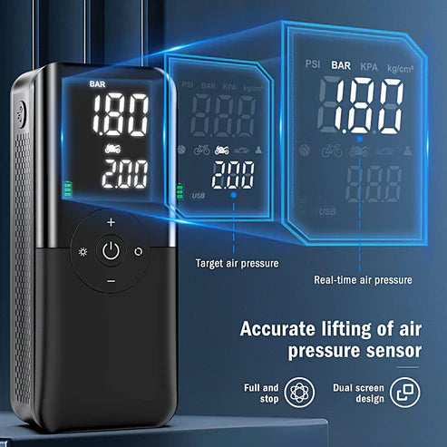 Portable Electric Air Pump Fast Tire Inflation for Cars, Bikes & Balls