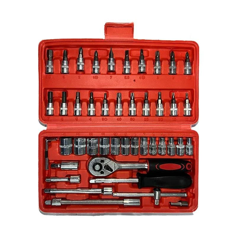 46-Piece Screwdriver & Socket Bit Set All-in-One Repair Toolkit for UAE Homes & Garages