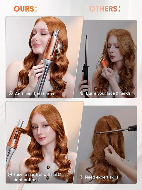SHEGLAM Smart Curling Tool Effortless Curls with One Touch for Glam Looks