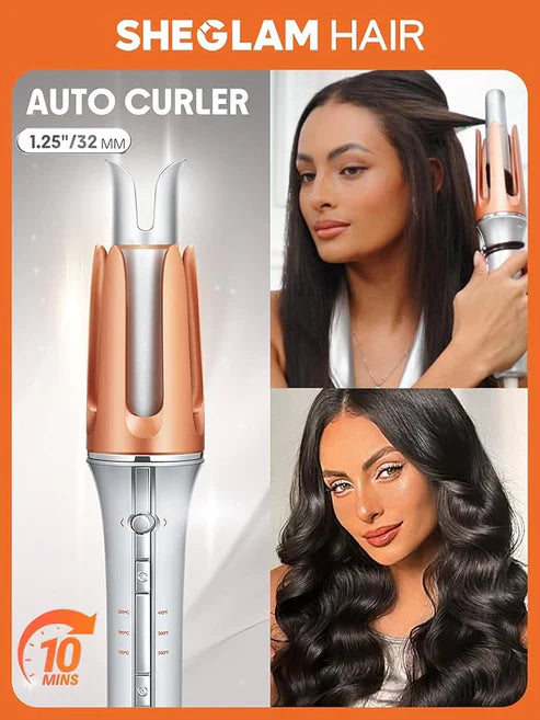 SHEGLAM Smart Curling Tool Effortless Curls with One Touch for Glam Looks