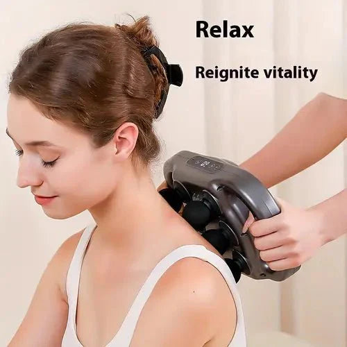 Six-Head Deep Tissue Fascial Massage Gun – Muscle Relaxation & Recovery Tool