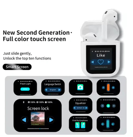 Smart TWS Earbuds with LED Charging Case Crystal Clear Audio & Auto Pairing