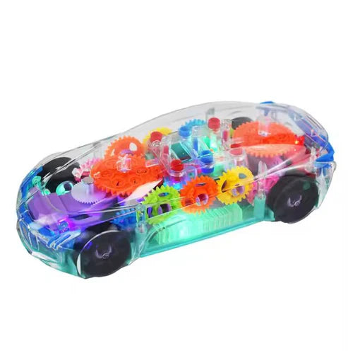 Crystal Clear RC Car Transparent Design with Flashing Lights