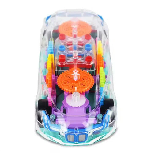 Crystal Clear RC Car Transparent Design with Flashing Lights