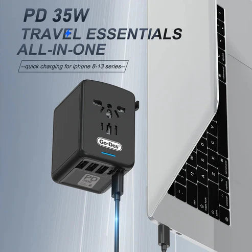 Universal World Travel Adapter All-in-One Charger for Global Trips
